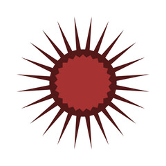 Radial Red Burst Arrows Circle Icon