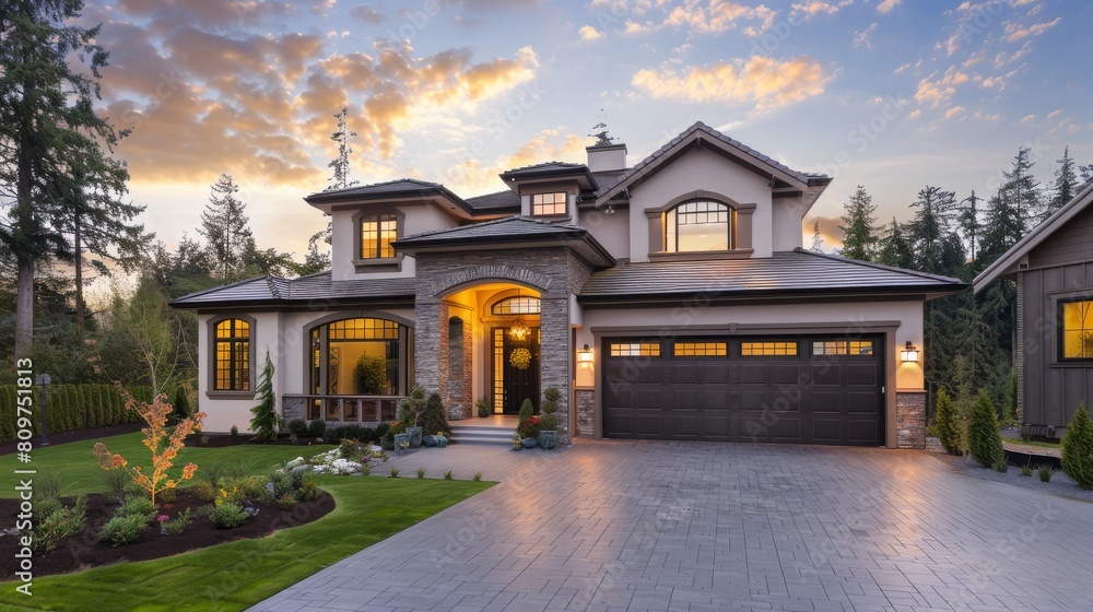 Aufkleber elegant home design featuring open spaces ready for your personalized branding