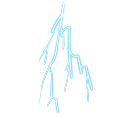 Lightning bolt isolated illustration on transparent background.