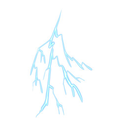 Lightning bolt isolated illustration on transparent background.