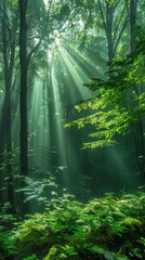 Fototapeta premium Ethereal beechwood forests filled with ancient wisdom