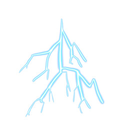 Lightning bolt isolated illustration on transparent background.