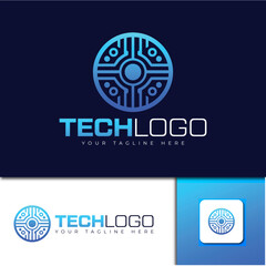 Tech Logo Design Template 