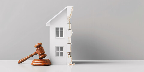 divide house. Real estate concept. 3D rendering.