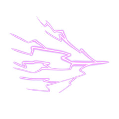 Lightning bolt isolated illustration on transparent background.