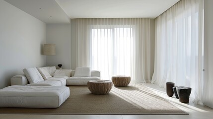 Interior design arrangement showcasing the versatility of minimalist style