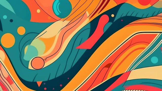 Abstract background cartoon drawn illustration animation, zoom