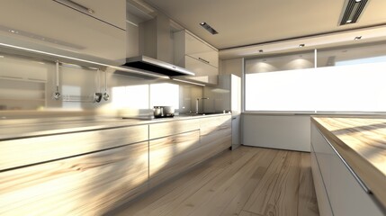 Minimalist kitchen with streamlined features