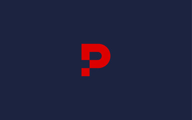Obraz premium letter p with pixel logo icon design vector design template inspiration