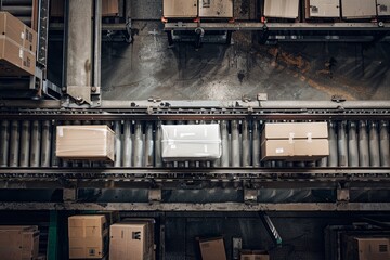A top-down view of a bustling warehouse, packed with countless boxes waiting to be shipped and distributed