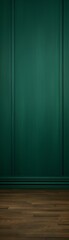 A dark green wall with a wood floor. ,background