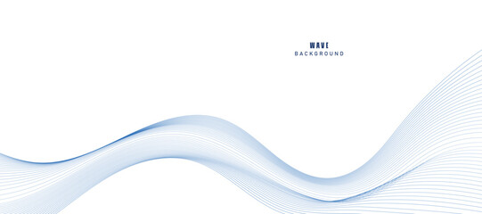 Abstract vector modern background with blue wavy lines and particles. Technology backdrop.
