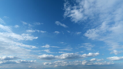 Formation cloud sky scape. Various layers of clouds move in different directions at altitude. Timelapse.