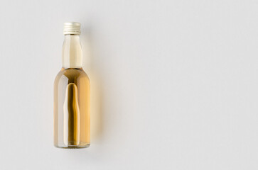 Miniature spirits, liquor bottle mockup with blank copyspace.