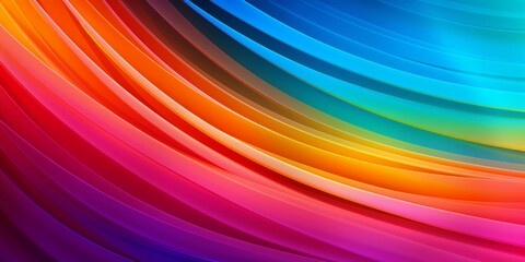 A Neon-colored stripes shimmering with rainbow hues, creating a bright and energetic banner.