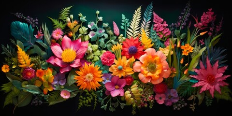 A banner adorned with vibrant wildflowers and lush greenery, celebrating the beauty of nature's botanical wonders.