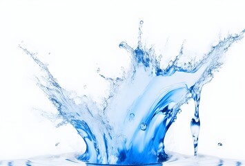 Fototapeta premium water splash on white background 6000 x 4000px
