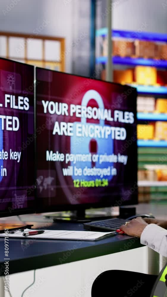 Poster Warehouse Worker Confused With Malware Attack