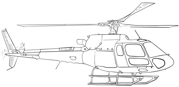 recommend clip art: helicopter in flight line art drawing vector file