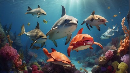 Fototapeta premium fish in aquarium