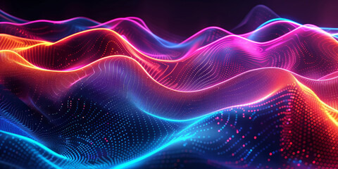 Obraz premium 3d abstract dots representing digital binary data. Concept for big data, deep machine learning, artificial intelligence, business technology background. virtualization, futuristic,