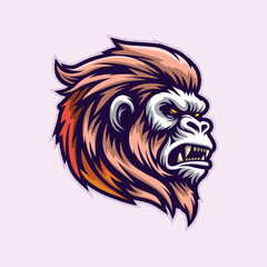 Head mascot vector illustration Gorilla