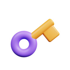 3d render ui icon of key