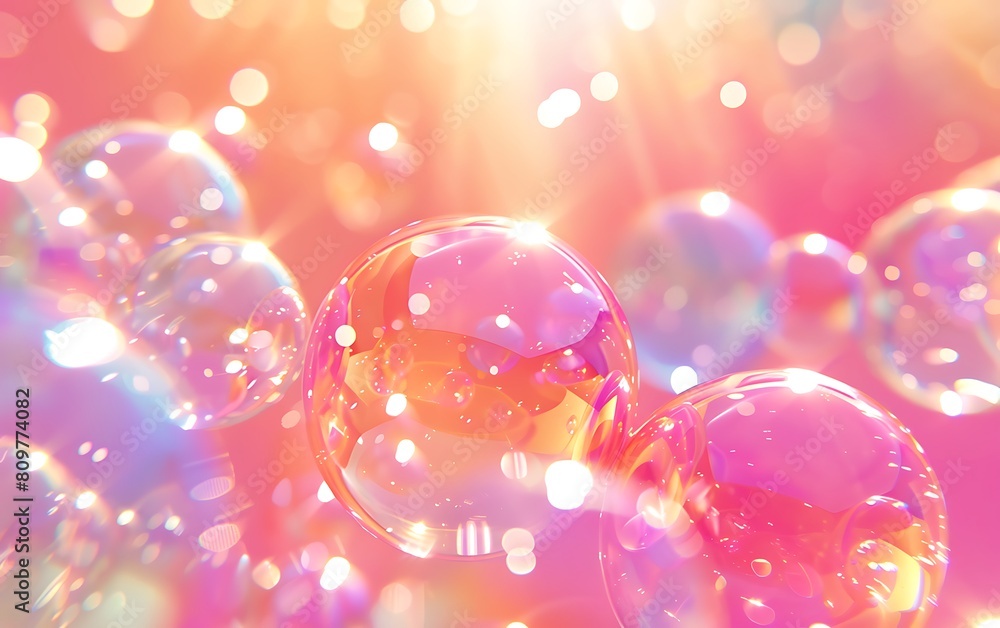 Poster background with bokeh lights
