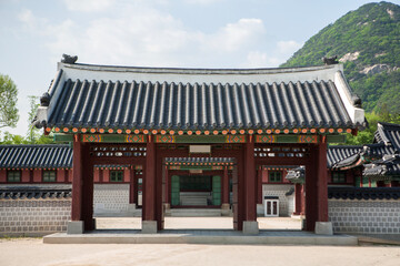 Fototapeta premium The exterior of the building in the palace