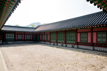 Naklejka premium The exterior of the building in the palace