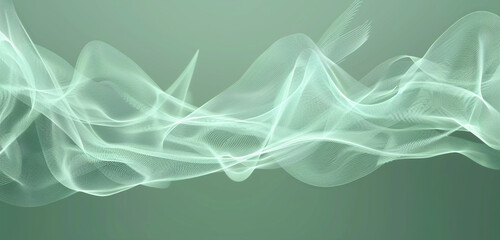 Minimalist sound wave pattern in pale mint green for soothing visuals.