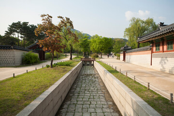 View of the walkway in the palace