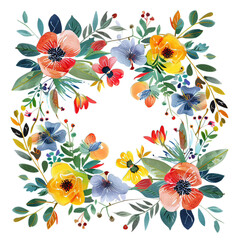 abstract background flowers frame