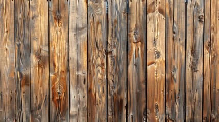 Parquet board fence made with natural wood