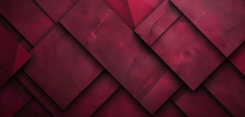 Rich burgundy and geometric edges combine in an abstract techno design.