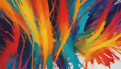 Colourful abstract brush stroke background