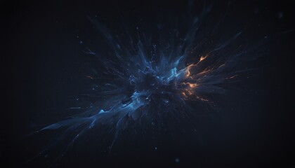 Fototapeta premium Dark blue and glow particle abstract background