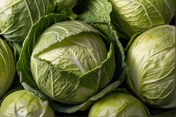 green cabbage in the market