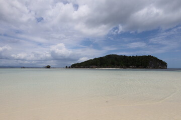 Pam island view in Raja Ampat archipelago, West Papua, Indonesia