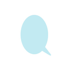 Blue oval bubble chat