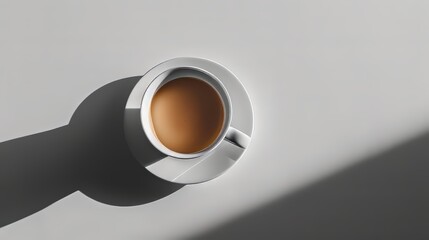 Embracing simplicity a minimalistic portrayal of a cup of coffee
