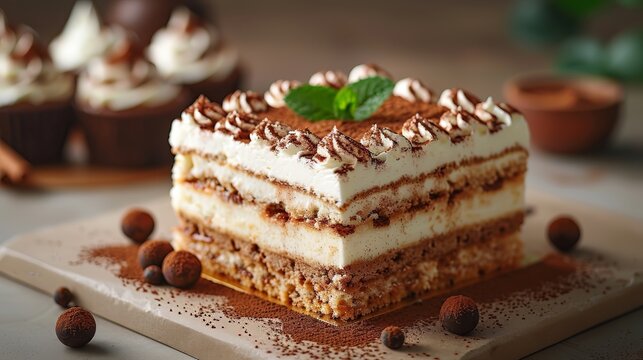 Sweet Indulgence on Rustic Elegance. Generative AI