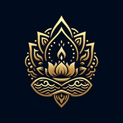 Obraz premium AI Generate of Luxury Premium Symbol Vector of Vesak Day with Lantern, Candle Light, Lotus