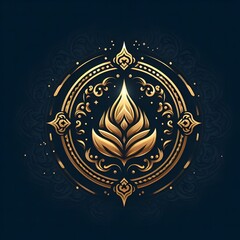 AI Generate of Luxury Premium Symbol Vector of Vesak Day with Lantern, Candle Light, Lotus