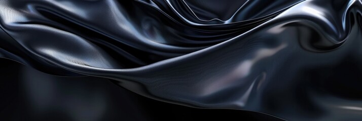 black wavy background. Luxury abstract background