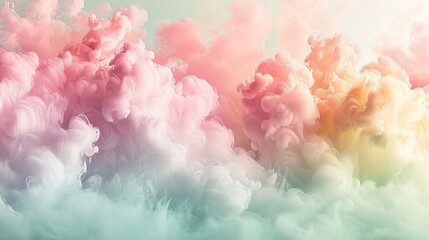 Fototapeta premium A soft pastel-colored abstract background reminiscent of fluffy cotton candy