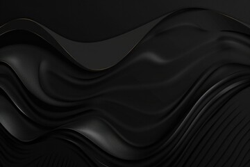 black wavy background. Luxury abstract background