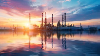 Fototapeta premium smoke from chimneys factory bad environment