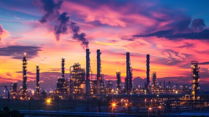 Fototapeta premium smoke from chimneys factory bad environment