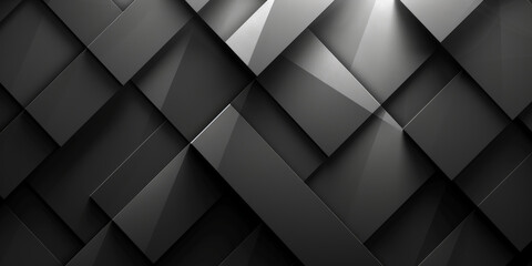 Naklejka premium 3d black diamond pattern abstract wallpaper on dark background, Digital black textured graphics poster background 